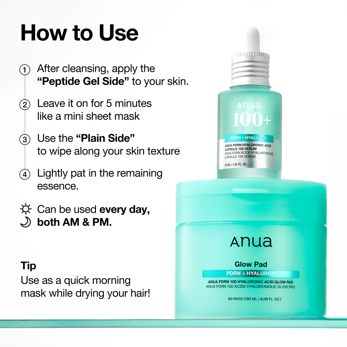 Anua - PDRN 100 Hyaluronic Acid Booster Toner 250 ml - Изoбражение 5