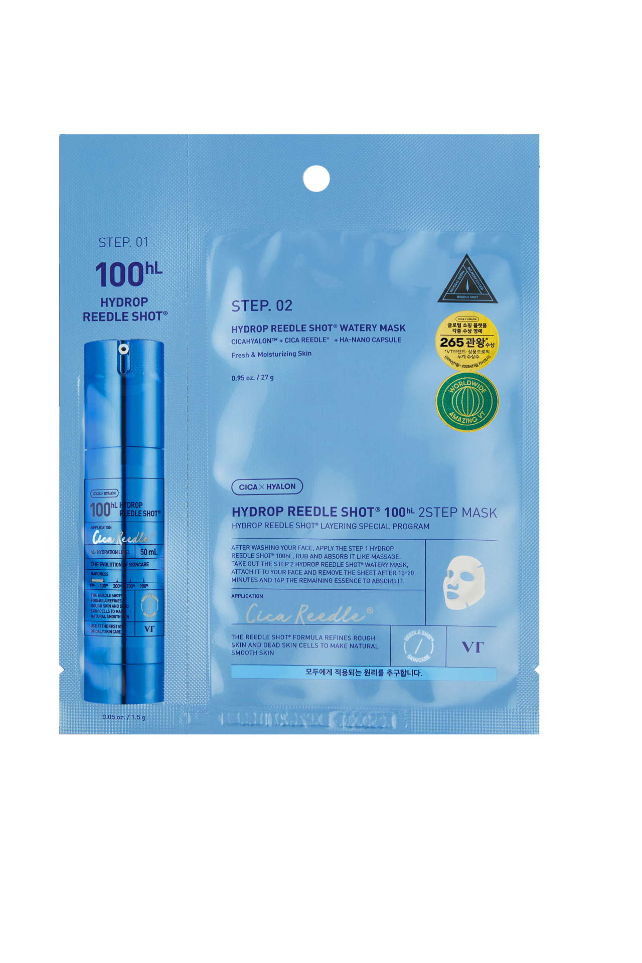 VT Cosmetics - Hydrop Reedle Shot 100hL 2-Step Mask